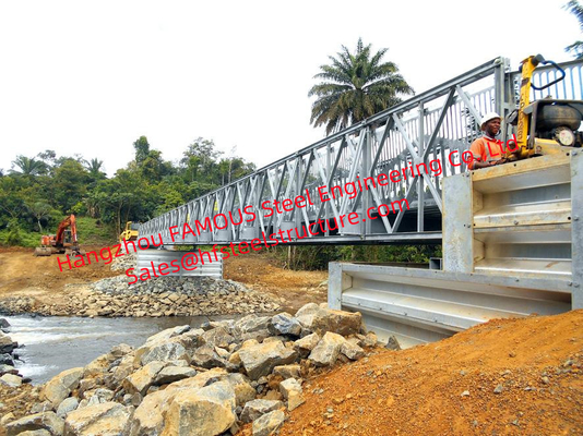 LA CHINE Le pont en acier modulaire militaire, construction Pré-a machiné le pont piétonnier préfabriqué à travers la rivière fournisseur