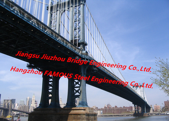 LA CHINE Le câble frais est resté l'envergure structurelle d'espace libre de Bailey de cadres de pont suspendu rouge fournisseur