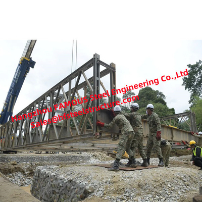 LA CHINE Pont de Bailey militaire modulaire, construction de structure métallique de délivrance de secours de ponts en excédent d'armée fournisseur