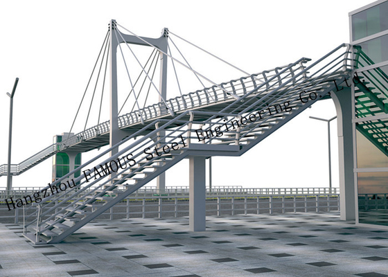 LA CHINE Métal préfabriqué de balustrade de Skywalk de ponts piétonniers en métal au-dessus de la ville de route visitant le pays fournisseur