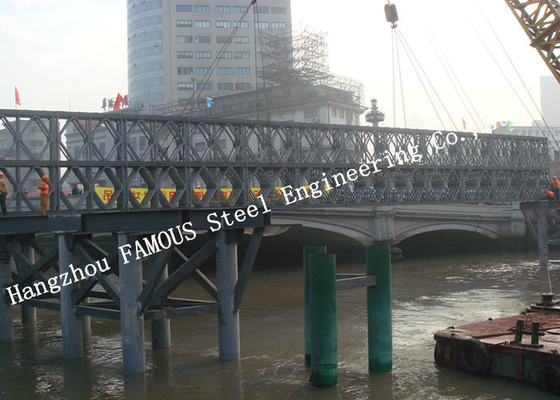 LA CHINE Durée de vie pré machinée de fatigue Bailey de capacité lourde en acier modulaire de pont de Q345B longue fournisseur
