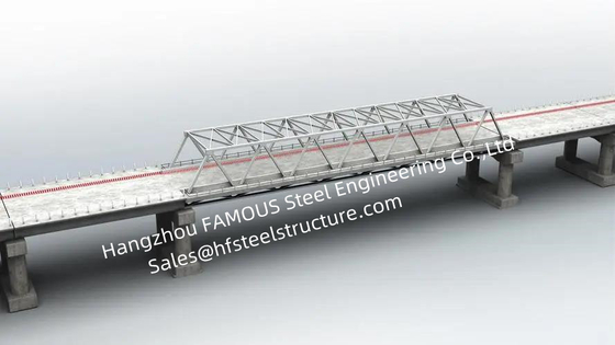 LA CHINE Traitement peint galvanisé à chaud de longue d'envergure fabrication en acier modulaire simple de pont fournisseur