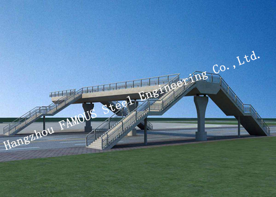 LA CHINE Norme européenne de structure d'utilisation provisoire préfabriquée moderne de pont piétonnier fournisseur