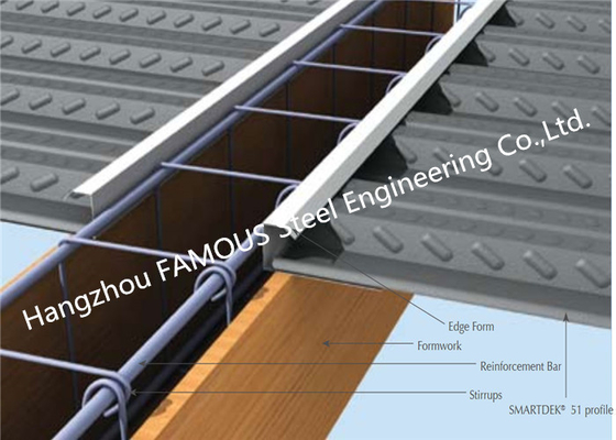 LA CHINE Decking ou Comflor 80, 60, profil de plancher en métal Lien-DEK d'équivalent de plate-forme de plancher de 210 composés fournisseur