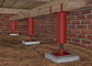 Crics rouges de soutien de l'espace de rampement pour le bâtiment de structure métallique fournisseur
