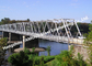 Pont en acier galvanisé modulaire, pont à voie unique portatif provisoire ASTM en route fournisseur