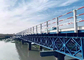 Pont en acier préfabriqué de Bailey pour le pont portatif en acier de construction de projet de garde de l'eau avec les piliers de soutien fournisseur